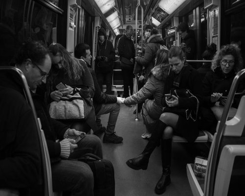 People using public transport comfortably